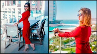 Omg! What A Hotness! Looks Of Jannat Zubair In Red Bodycon Dress Deserves A 10/10