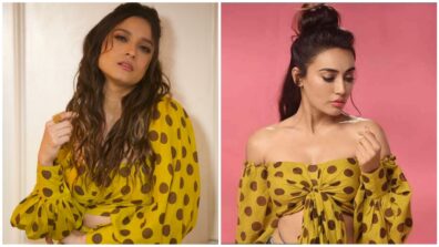 Polka dots are beautiful: Ankita Lokhande vs Surbhi Jyoti: Whose yellow polka dot crop top will you steal this summer? Vote here