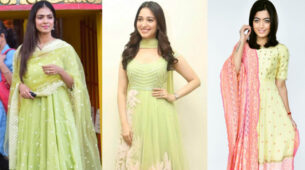 [Poll Alert] Malavika Mohanan Vs Tamannaah Bhatia Vs Rashmika Mandanna: Which South diva looks hottest in green Anarkali suit?