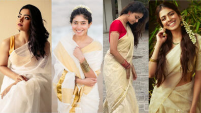 [Poll Alert] Rashmika Mandanna Vs Sai Pallavi Vs Keerthy Suresh Vs Malavika Mohanan: Which hot Babe wore the classy Traditional ‘South style’ saree with an embellished twist? Vote Now