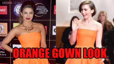 Priyanka Chopra Vs Lily Collins: Who Rocked The Orange Gown Look?