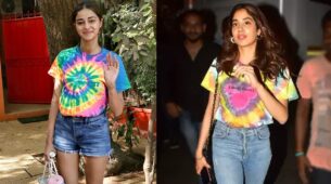 Rainbow Vibes: Ananya Panday Vs Janhvi Kapoor: Which B-Town diva aces the multicolored fabric printed color splash t-shirt look?