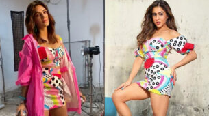 Rainbow Vibes: Learn the ‘multicolored off-shoulder’ style hack from Kriti Sanon & Sara Ali Khan’s wardrobe