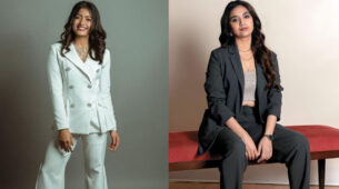 Rashmika Mandanna Vs Keerthy Suresh: Which South diva aces the semi-corporate pantsuit style look the best? Pick your favourite