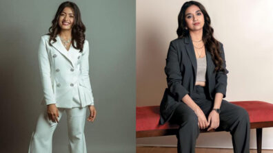 Rashmika Mandanna Vs Keerthy Suresh: Which South diva aces the semi-corporate pantsuit style look the best? Pick your favourite