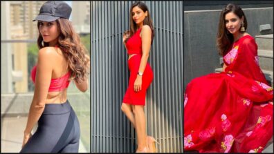 Ravishing In Red: Aamna Sharif Perfectly Slew Her Red Looks From Saree To Crop Top