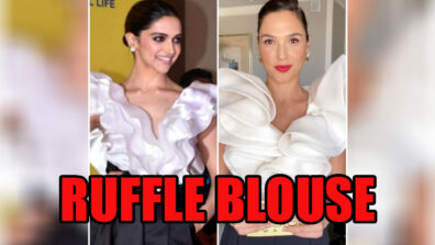 [Ravishing Ruffles] Bollywood Beauty Deepika Padukone Vs Hollywood Beauty Gal Gadot In White Ruffle Blouse: Whose Look Appealed You The Most? Vote Now