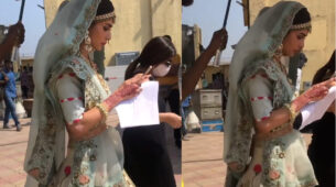 Real Life Swag Spotted on Camera: Mouni Roy gets royal treatment as she gets flanked by multiple spot boys, fans can’t stop admiring her