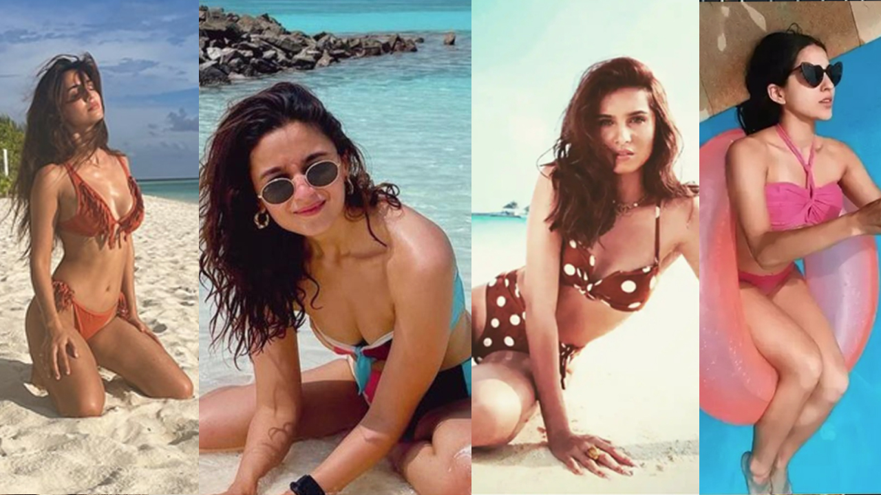 Pictures] Disha Patani Vs Alia Bhatt Vs Tara Sutaria Vs Sara Ali Khan:  Whose super hot bikini candid pose is your favourite? Vote Now | IWMBuzz