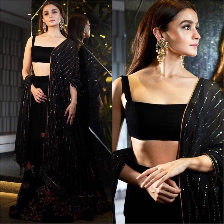 Shradhha Kapoor Vs Sara Ali Khan Vs Alia Bhatt In Black Lehenga: Whose Look Will You Steal? Vote Here - 2