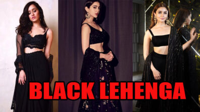 Shradhha Kapoor Vs Sara Ali Khan Vs Alia Bhatt In Black Lehenga: Whose Look Will You Steal? Vote Here