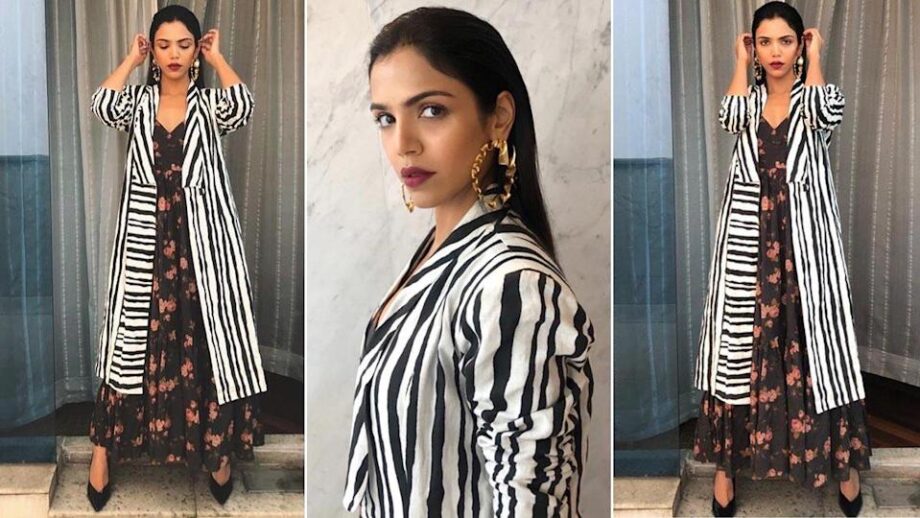 Shriya Pilgaonkar Vs Sanjana Sanghi: Which Gorgeous Lady Looks Extra Hot In Black And White Long Coat? - 0