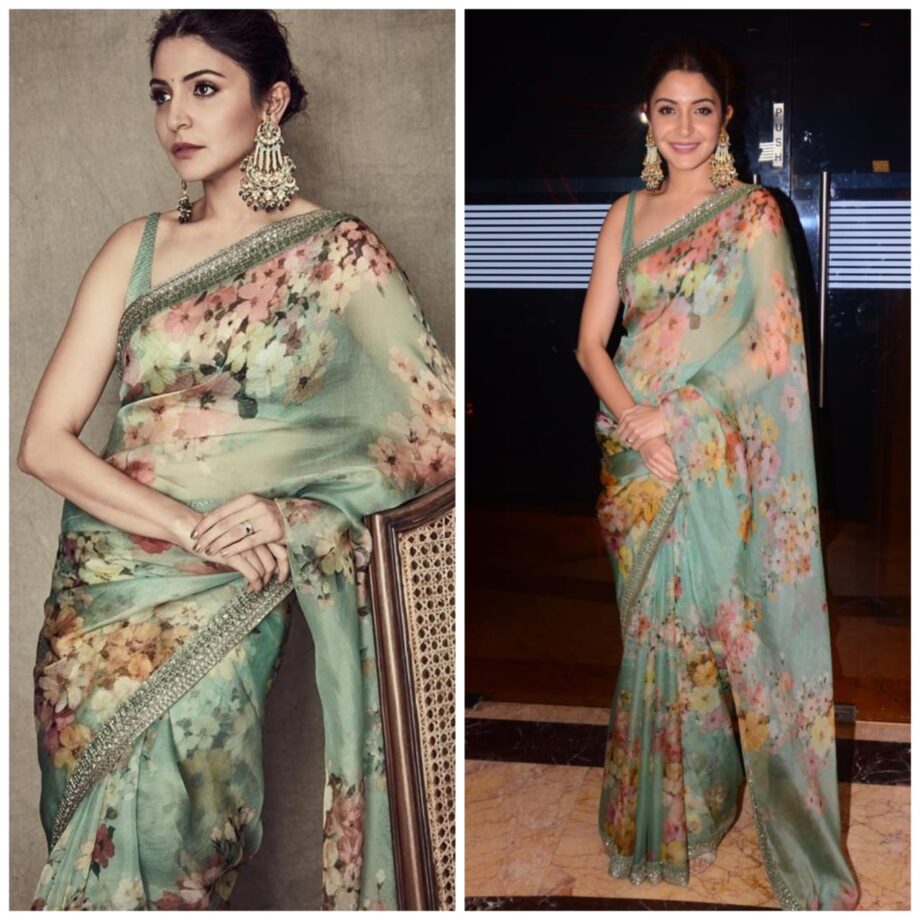 Slaying In Florals: Anushka Sharma Vs Nayanthara: Which Babe Looks Scintillating In Floral Saree? - 0