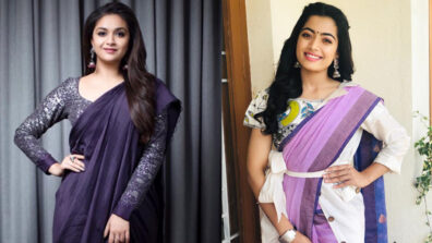 South Ki Style Queen: Keerthy Suresh Vs Rashmika Mandanna: Which damsel is the perfect ‘desi model’ in an embellished Indo-Western saree?