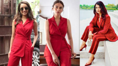 [Spicy Hot Diva] Shraddha Kapoor Vs Aditi Rao Hydari Vs Aishwarya Rai: Who looks the hottest in red casual semi-corporate jumpsuit style? Vote now