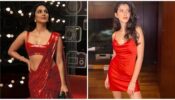 Spicy Hot: Shanaya Kapoor In Red Slip Mini Dress Vs Kiara Advani In Red Sequin Saree, Which Look Would You Opt For Your Planned Party?