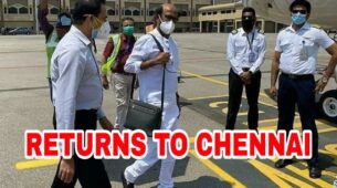 Spotted: Superstar Rajinikanth returns to Chennai after Annathe shoot