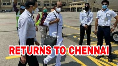 Spotted: Superstar Rajinikanth returns to Chennai after Annathe shoot