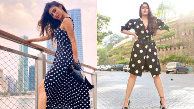 [Style Battle] Mouni Roy Vs Surbhi Chandna: Which TV hottie raises the oomph game in black retro style polka-dot western fashion attire? Pick your favourite