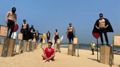 Bollywood Actress gets surrounded by ‘shirtless hotties’ at the beach, see her epic reaction