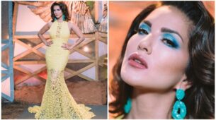 Bollywood Actress Looks Drop-Dead Gorgeous In The Yellow Lace Dress On The Sets Of MTV Splitsvilla