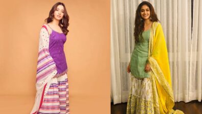 Tamannaah Bhatia & Keerthy Suresh burn the vogue game with their unseen sharara suit looks: Check out ASAP