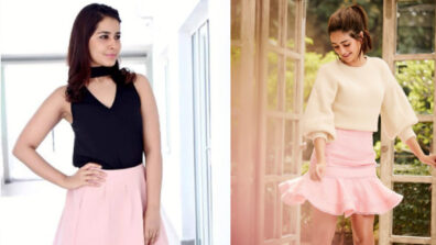 The Contrast Skirt Challenge: Rashi Khanna’s black & pink combo Vs Ananya Panday’s white & pink combo, which one is hotter? Vote now