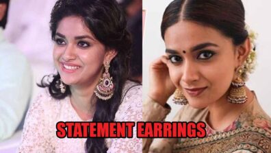 These Statement Earrings Of Keerthy Suresh Is Your Perfect Accessory Inspiration