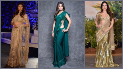 Times When Kareena Kapoor, Sushmita Sen & Shilpa Shetty Flaunted Their Belly Curve Navels in Style in Embellished Saree