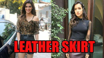 Times When Kriti Sanon And Shraddha Kapoor Made Leather Skirts Look Voguish