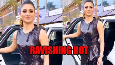 Urvashi Rautela looks ravishing hot in shimmery black gown, fans go bananas