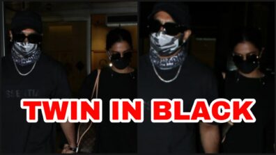 Viral Video: Ranveer Singh & Deepika Padukone twin in black as they arrive in Mumbai from Bangalore, fans love it