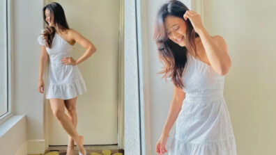 We just lost our hearts to Shweta Tiwari’s little, one-shouldered white dress, she looks graceful