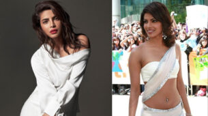 White Beauty: Priyanka Chopra looks like a ravishing queen in a super hot one-shoulder draped blouse, fans in love with her ‘rich black mascara’ & ‘cherry kiss lipstick’