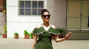 Wow! Ankita Lokhande wearing an olive green dress and styling her hair in a bun is an absolute summer vibe