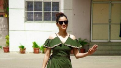 Wow! Ankita Lokhande wearing an olive green dress and styling her hair in a bun is an absolute summer vibe