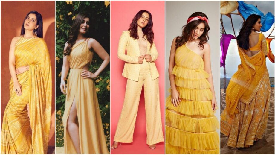Yellow Beauty: Raashi Khanna Makes Fans Go Crazy With Her Pictures Where She Is Seen Wearing Yellow, Which Defines Her Pure Beauty 389341