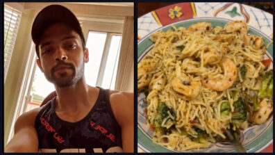 Yummy: Parth Samthaan enjoys healthy prawn noodles, looks delicious