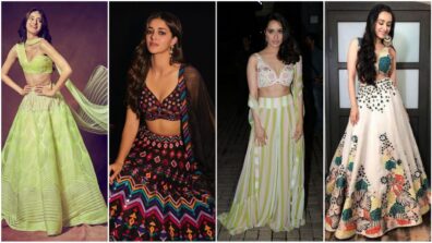 5 Lightweight Easy To Carry Lehengas Of Shraddha Kapoor & Ananya Panday To Top The Glam List