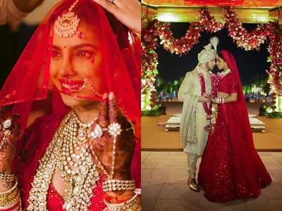 From Kajal Aggarwal To Yami Gautam: 6 Celeb Brides Who Went Red For Their Big Day - 3