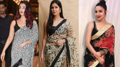 Aishwarya Rai, Katrina Kaif & Anushka Sharma look burning hot in printed silk backless saree, fans feel the heat