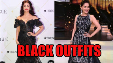 Aishwarya Rai, Madhuri Dixit Making Us Blush Red With Their Spicy Hot Black Looks