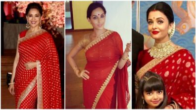 Aishwarya Rai Vs Madhuri Dixit Vs Nora Fatehi: Which Diva Rocked The Red Saree?