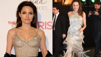 Angelina Jolie’s metallic dresses for the steal