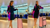 Anushka Sen flaunts her airport look, looks ravishing in an ensemble dress