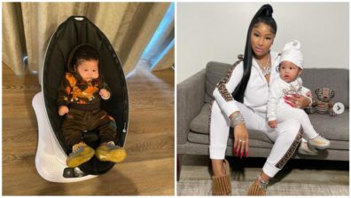 Rare Sight: Nicki Minaj Poses With Baby Boy Twinning In White