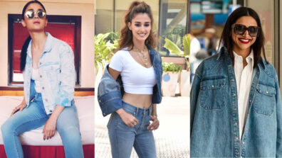 Burn the hotness game in denim jacket jeans style like Alia Bhatt, Disha Patani & Deepika Padukone