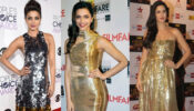 Burn the oomph quotient on the red carpet with these metallic style outfits from Priyanka Chopra, Deepika Padukone & Katrina Kaif to woo your crush