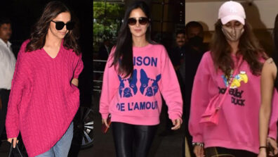 Deepika Padukone, Katrina Kaif & Disha Patani don the ‘pink sweatshirt’ look like ‘boss babes’, see viral pics