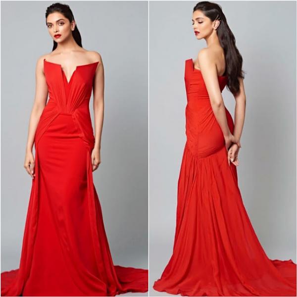 Deepika Padukone Vs Kangana Ranaut: Who Looks Like A Perfect Beauty In A Red Geometric Corset Gown? - 0